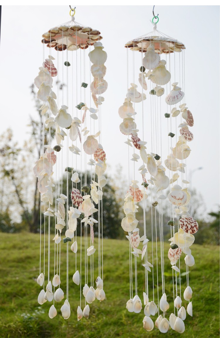 送女生闺蜜实用生日礼物创意19支手工日式贝壳风铃送男女生日礼物卧室