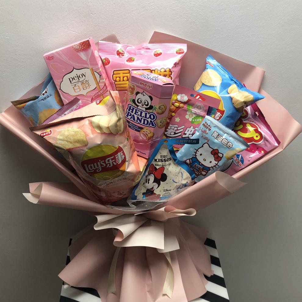 零食花束制作材料 网红手工diy零食花束制作材料包套创意生日毕业礼物