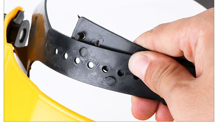 头戴式电焊防护面罩焊接焊帽氩弧焊紫外线面具焊工烧焊二保焊 黄顶