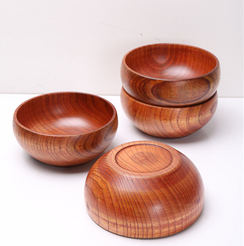 木碗成人日式酸枣木大碗 茶洗木碗 木钵汤碗 整木果盘泡面碗 木碗儿童