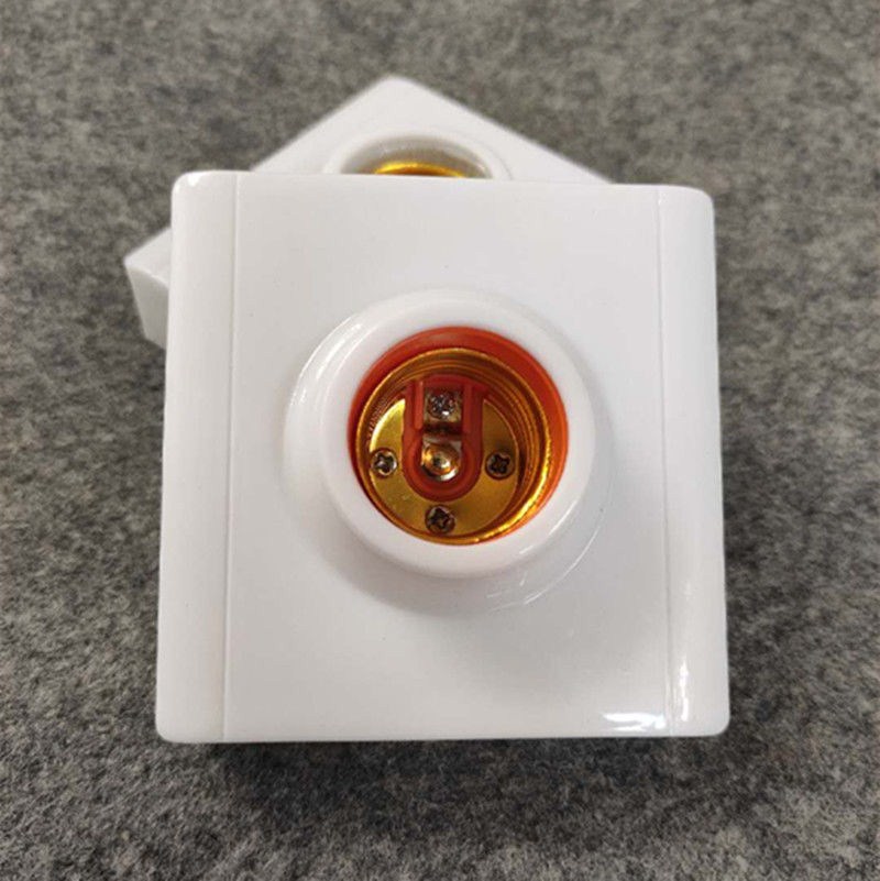 陶瓷e27灯座平灯头86型底盒走廊灯过道灯大螺口明装螺旋节能led灯 86