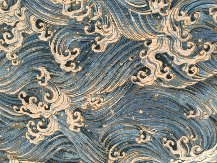 民族布料粗麻布面料沙发抱枕靠垫桌布布料新和风棉麻烫金加厚日式