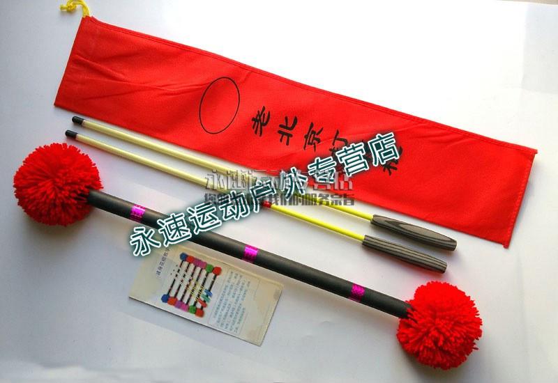 打花棍逍遥2型毛线球头健身花棍打花棍龙凤棍 绿色 一把【图片 价格