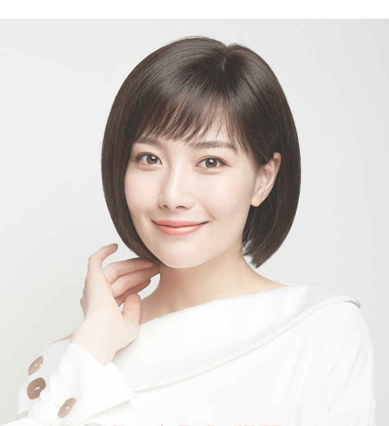 2022新款波波头假发套短发假发女真发自然发型蓬松bobo网红造型中年