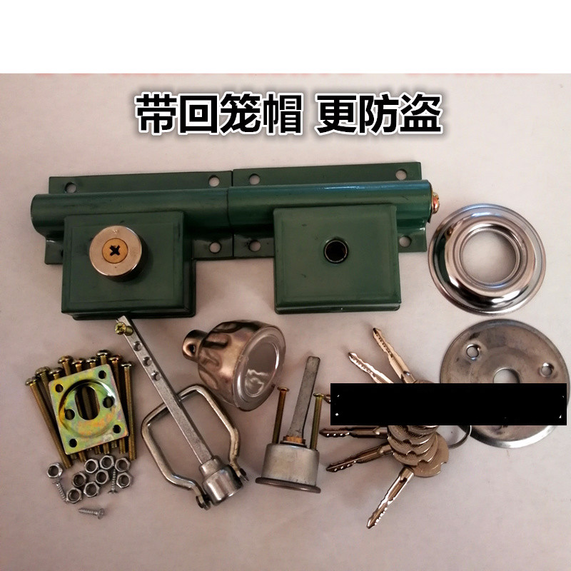 大铁门锁双开大门锁双开门木门双扇锁盗锁穿条锁齿条锁插销铁门锁锁栓