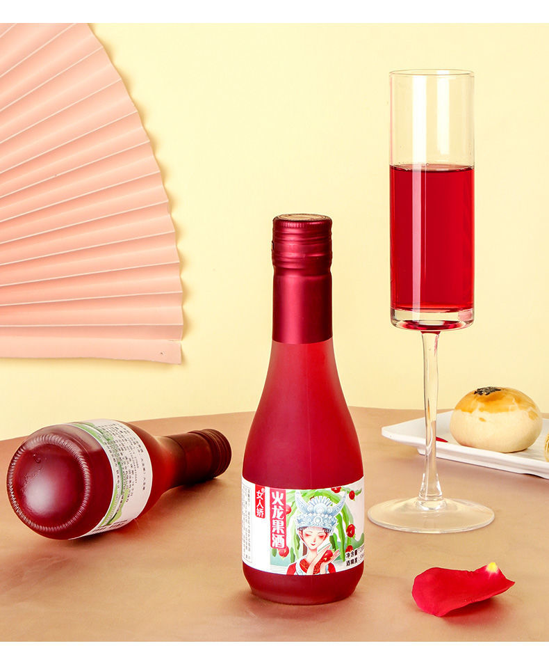 5折【女人娇】火龙果酒5度微醺果酒瓶装 火龙果酒【375ml】1瓶【图片