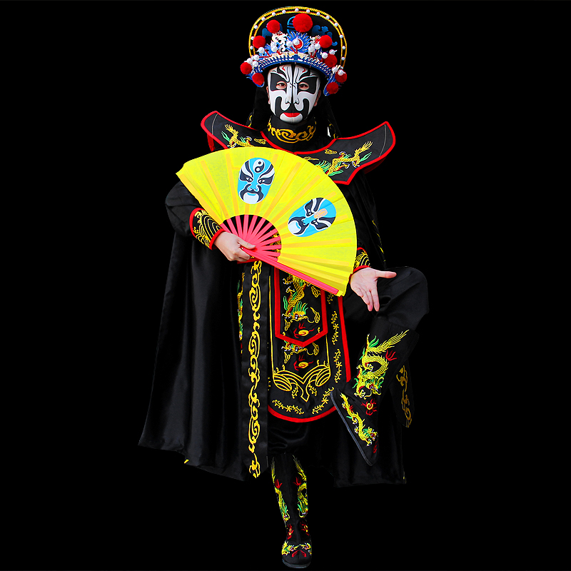 川剧变脸服装自动变脸服装全套电动遥控变脸服装自动空手变脸全套道具