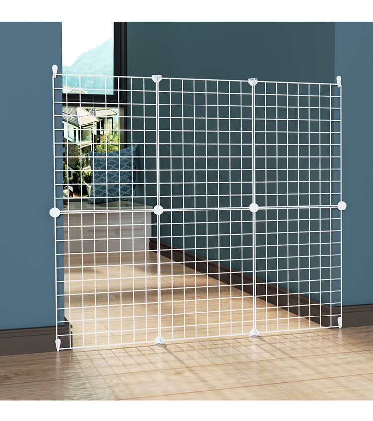 门挡板家用室内框门口护栏栅免打孔安装儿童宠物猫狗隔离防跳围栏黑色