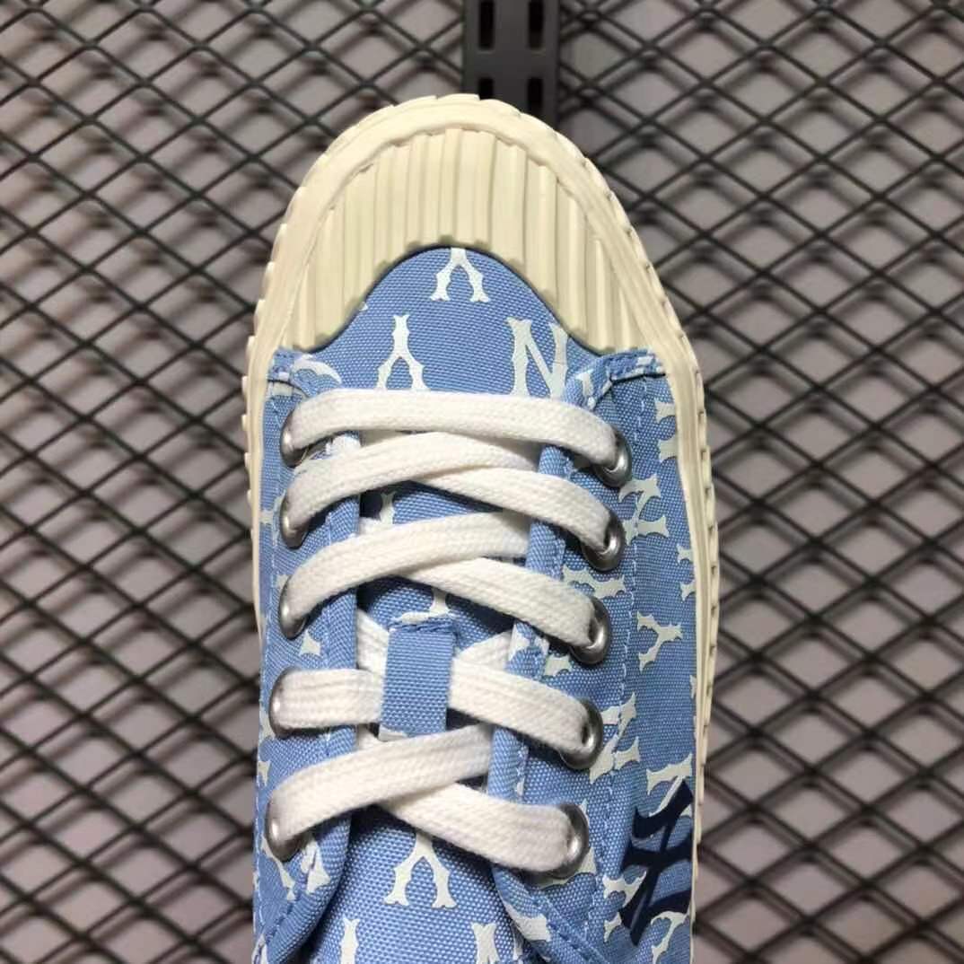 txs mlb ny鞋夏季韩国ny饼干鞋男女帆布鞋休闲板鞋增高一脚蹬懒人半