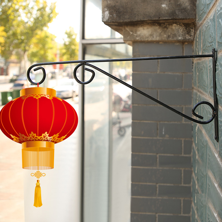 挂灯笼架支架铁艺花架阳台挂架户外花架壁挂吊篮挂墙绿萝支架挂钩挂