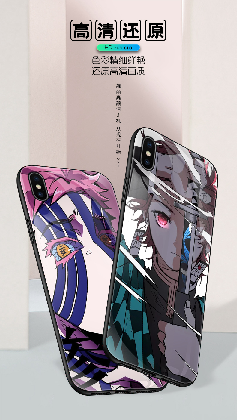 一合十 鬼灭之刃手机壳小米8/910/11炭治郎红米k30/40pro猗窝note8