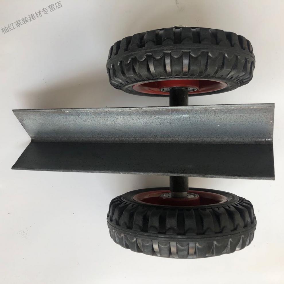 工业推车轮子万向轮实心橡胶轮子手推车轮子大理石辅料重型工业轮