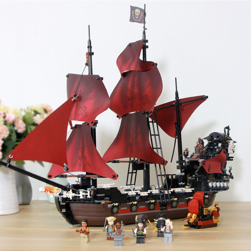 情人节礼物 兼容成年高难度大型加勒比海盗船沉默玛丽号拼装积木玩具