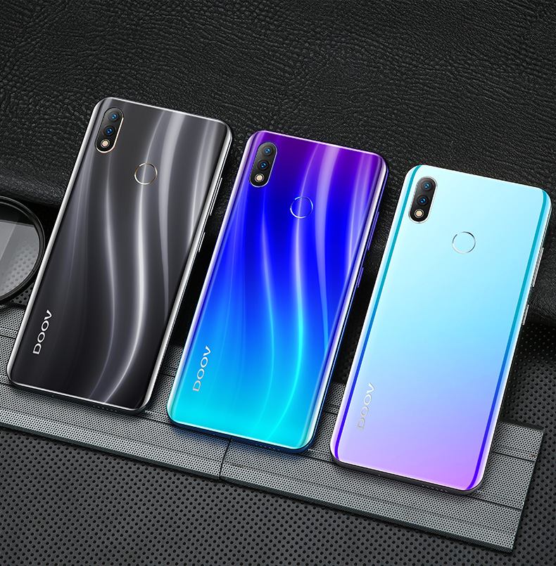 朵唯doovd1智能手机水滴全面屏4g全网通多核手机天空之境128gb