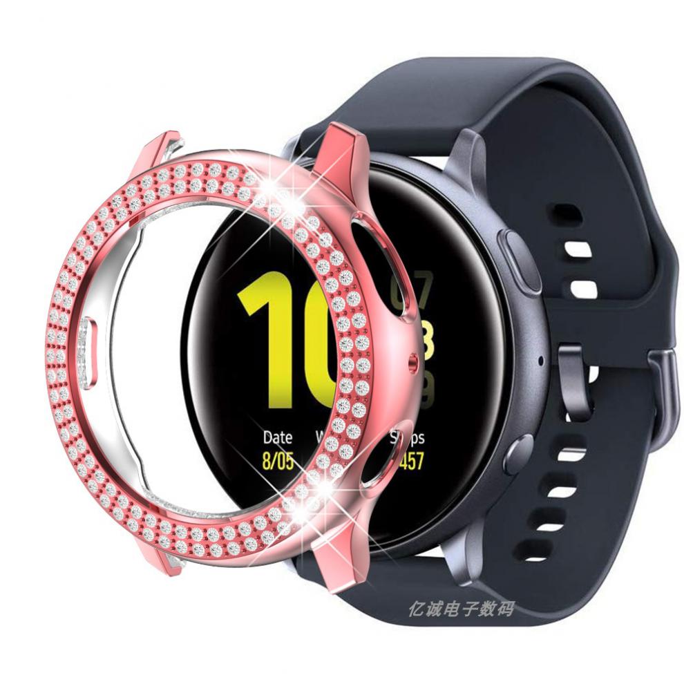 豆图 适用三星galaxy watch active2手表保护壳r830/820双排镶钻防摔