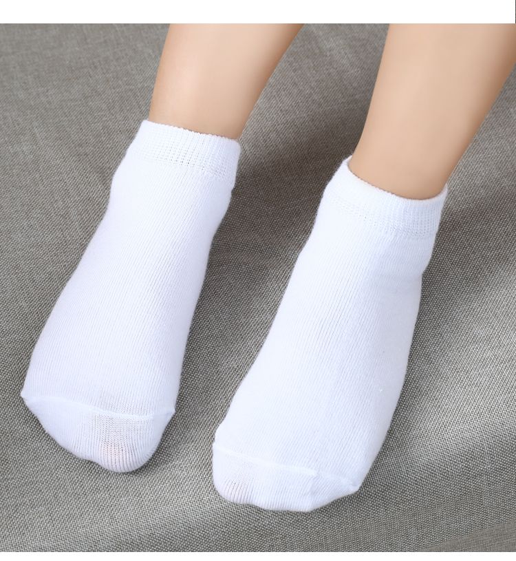 学生白袜初中生袜子薄棉袜子春秋夏季薄款学生中筒运动纯白色小白袜5