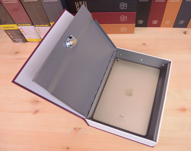 蜜云森密码收纳箱铁盒子小带锁密码的放装钱保险箱子迷你儿童防盗收纳