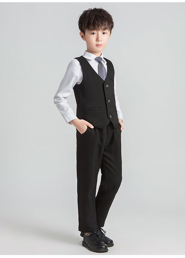 3-12岁儿童西服儿童西装男套装男童小西服婚礼花童礼服男小孩演讲帅气