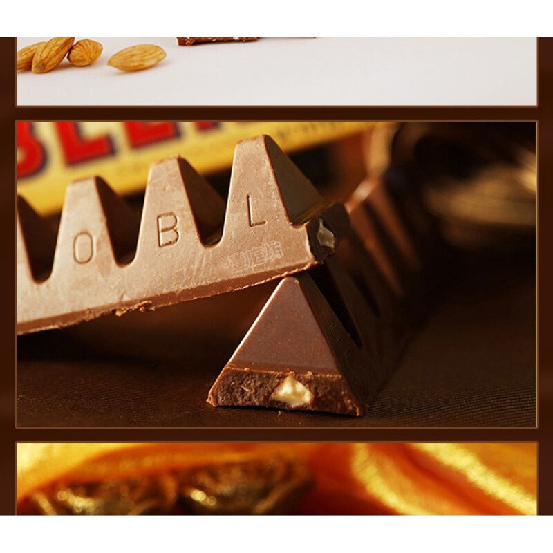 瑞士三角桥巧克力100g条装toblerone黑巧迷你牛奶休闲食喜糖巧克力