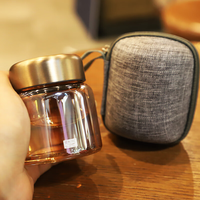 杯创意潮流网红水杯便携袖珍小巧男女士防漏透明玻璃茶杯 私家杯150ml