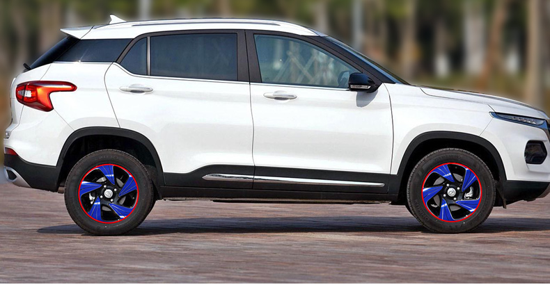 专用于17款宝骏510轮毂贴 宝骏510轮毂改装贴 装饰轮毂贴纸 电镀五色