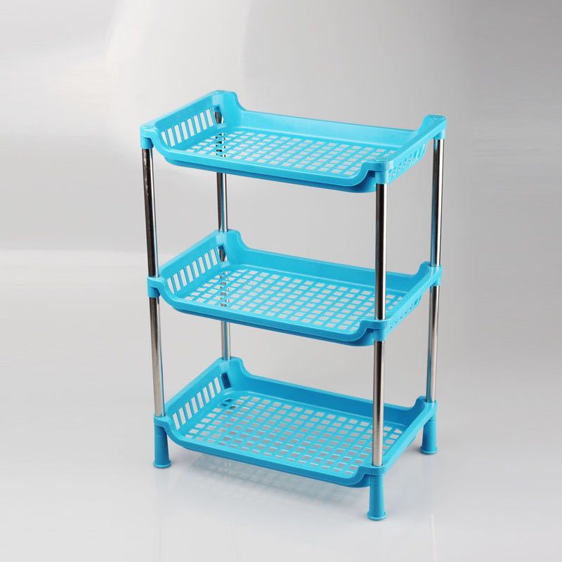 迷你桌面置物架塑料化妆品厨房调料架多层收纳整理架卫生间置物架兰e