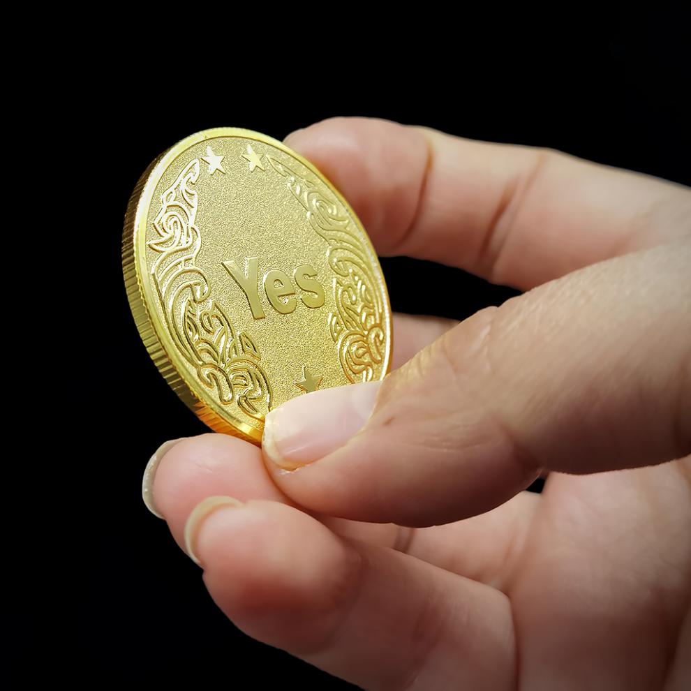 月光银版yesno决策币好运气幸运币游戏娱乐道具创意硬币新款yesno金色