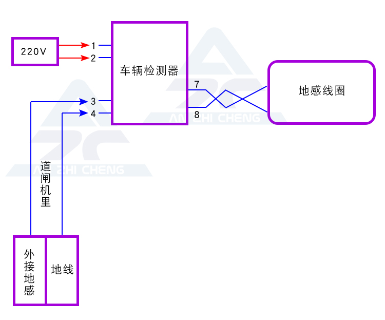 单路车辆检测器接线图图片