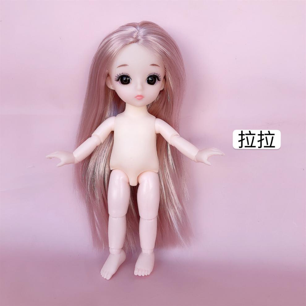 17厘米迷糊裸娃素体3d真眼13关节过家家玩具可爱bjd小芭比娃娃 甜甜
