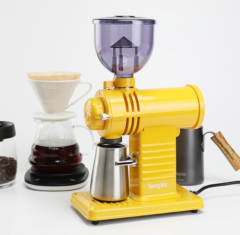 磨咖啡豆机电动小富士家商用小钢炮鬼齿磨盘单品手冲咖啡电动磨豆机刷