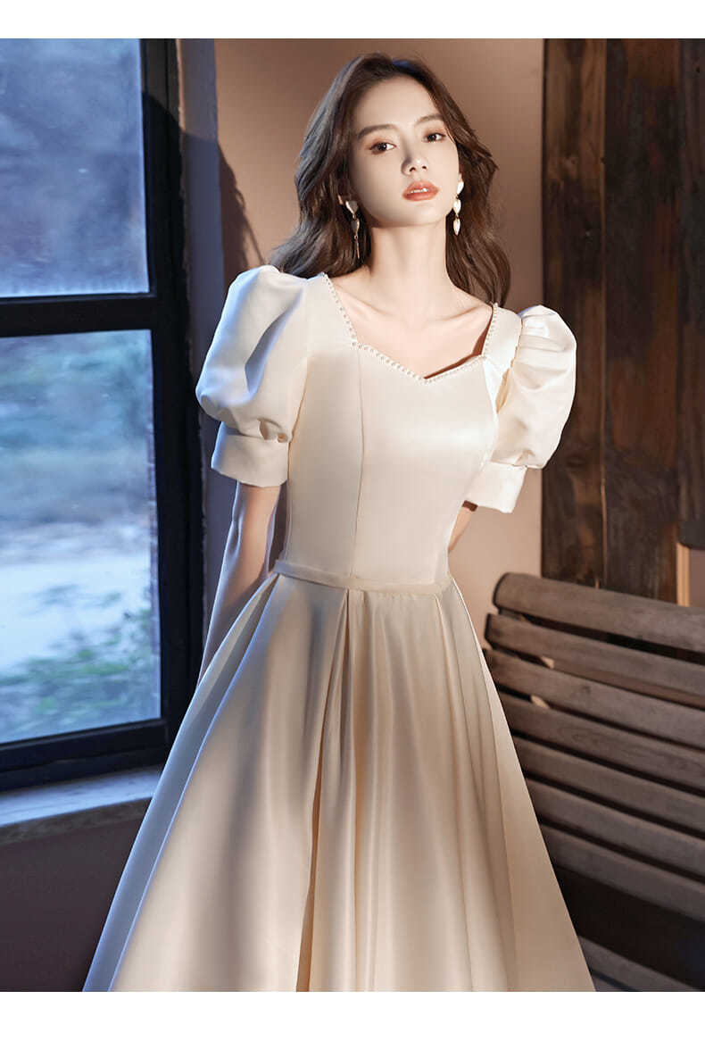 随歆礼服女宴会小礼服泡泡袖晚礼服女2021新款轻奢小众公主高端气质