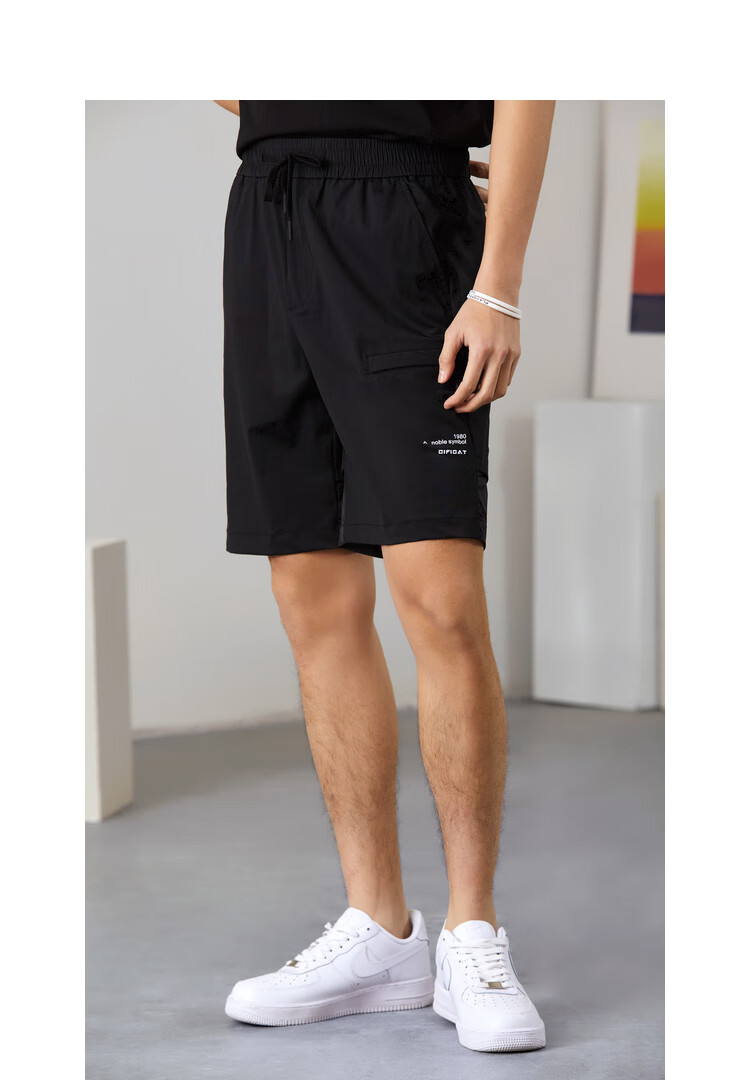 km男装短裤男士休闲运动五分大裤衩潮夏季中裤宽松速干夏天沙滩裤