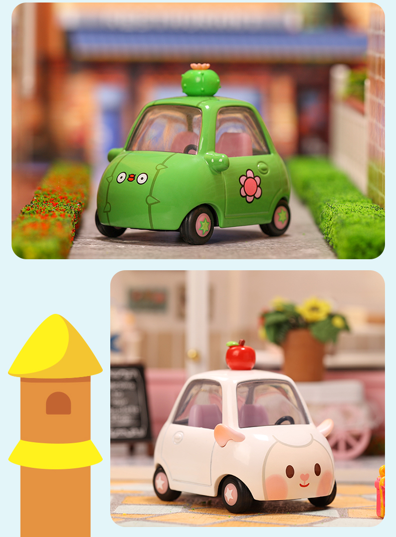 popcar可爱私家车系列盲盒popmart泡泡玛特手办潮流玩具创意礼物隐藏