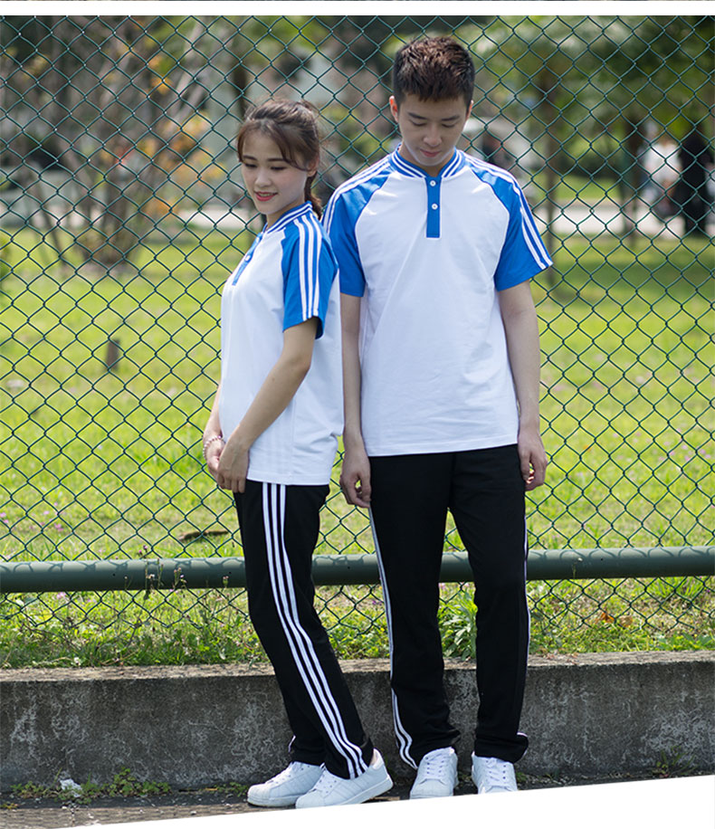 套装中学生夏季初中生高中生运动短袖单上衣夏装蓝白t恤班服旗舰官方