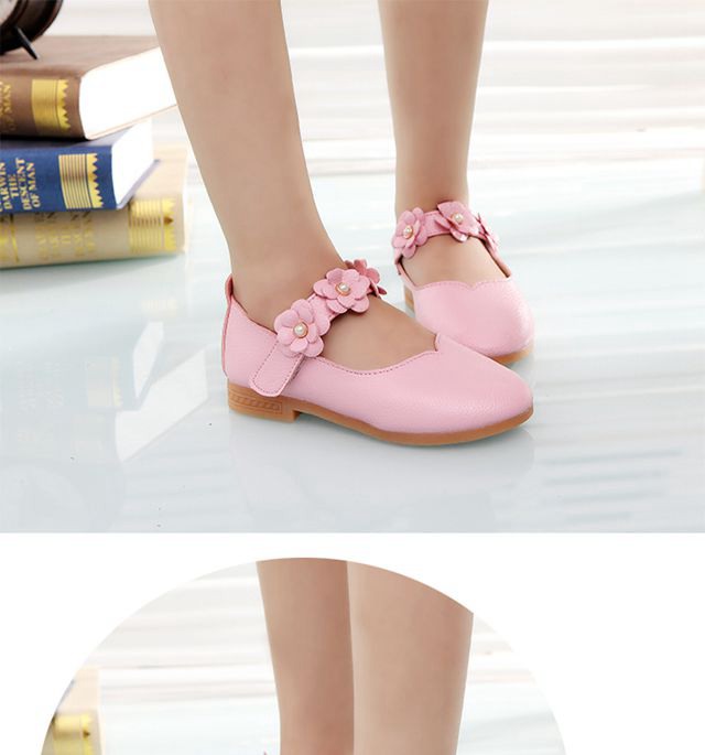 春秋款儿童单鞋韩版学生公主鞋小白鞋女童鞋儿童桃红色25码内长155cm