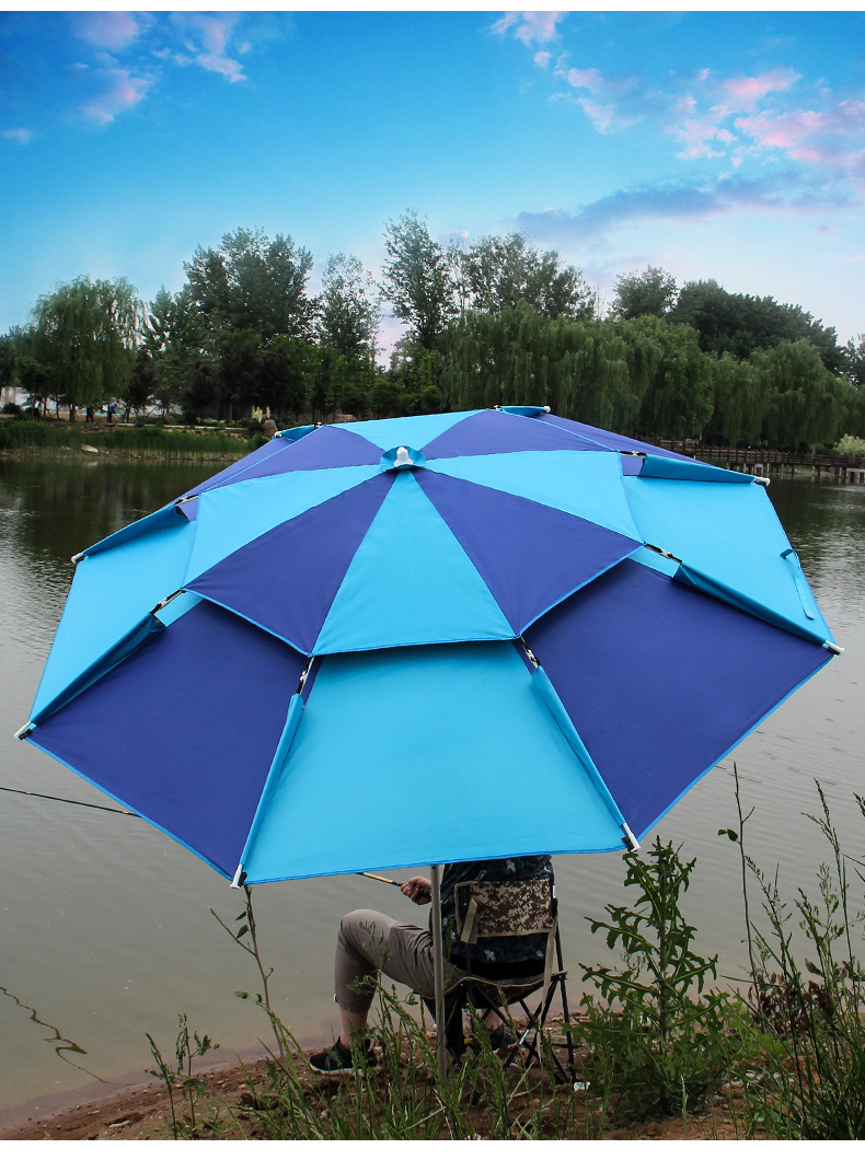 钓鱼伞26米万向防雨暴雨钓伞24大加厚防晒雨伞鱼伞遮阳伞tx黑胶鱼乐