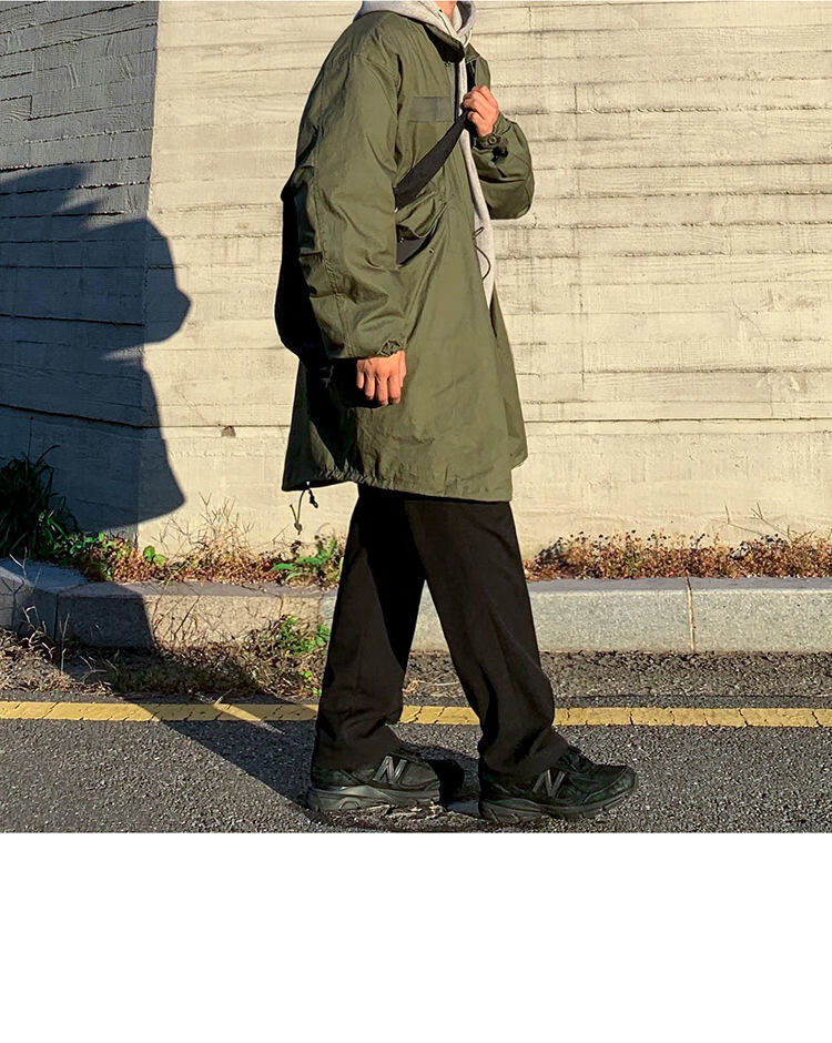 美式二战军事风m51鱼尾风衣冬季加厚棉衣外套中长款男韩版百搭潮宽松