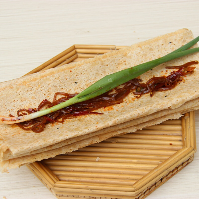 手工煎饼山东煎饼小麦石磨煎饼杂粮粗主食特产煎饼卷大葱