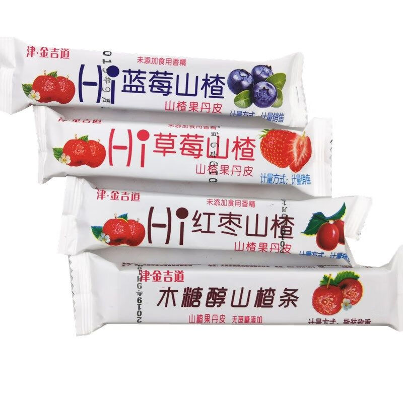 津金吉道500g山楂果丹皮散装独立小包装休闲零食酸甜果脯特产100g100g