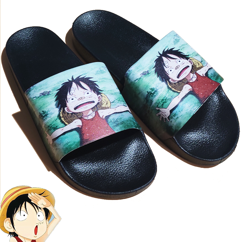 海贼王路飞拖鞋男夏室内家用洗澡火影水墨外穿软底个性新款新款路飞45