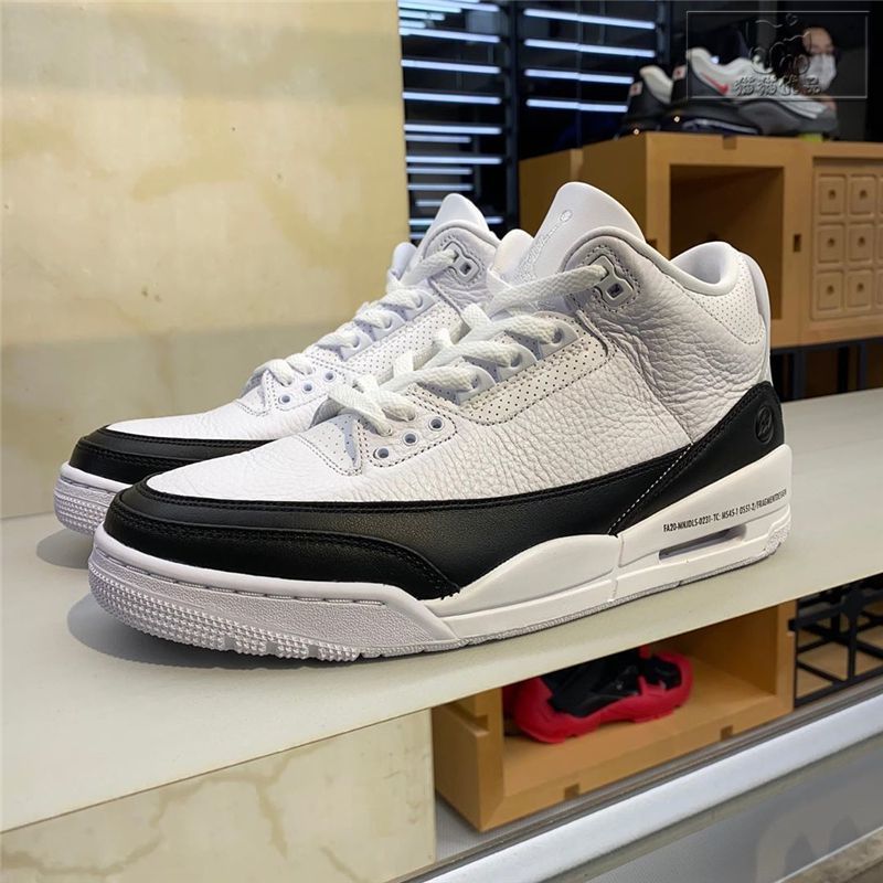 fragment design x aj3藤原浩联名黑白大闪电da3595-100潮 da3595-100