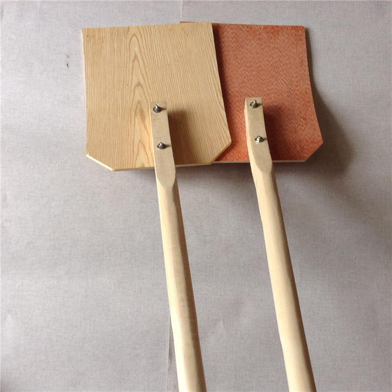 木锨晒粮食工具杨麦子木锨农业用具工具塑料木锨木制农用 组装2套红板