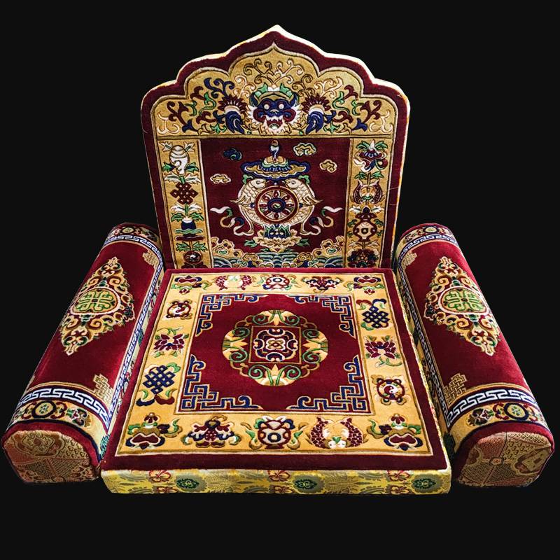 藏式风格沙发椅藏式羊毛沙发扶手靠背藏族藏床座椅扶手枕头毛绒靠背