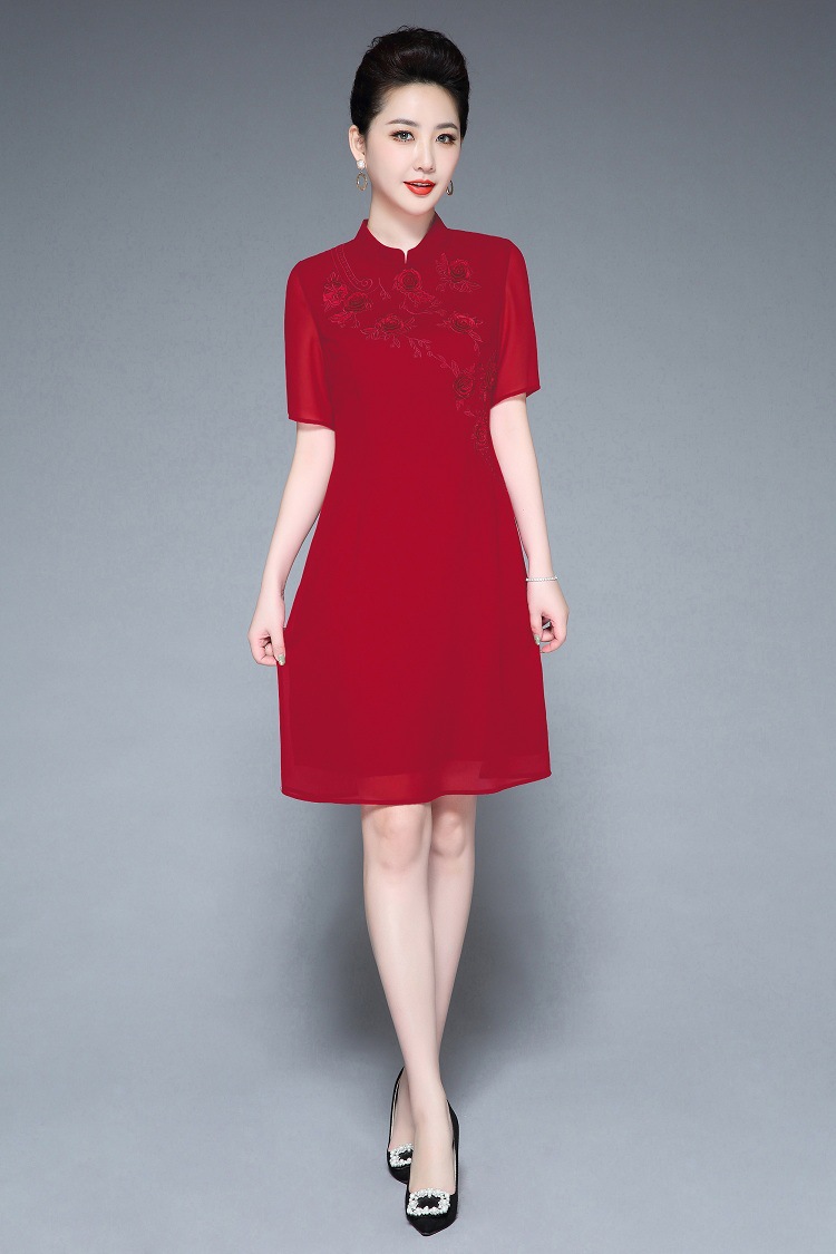 表兮儿子结婚妈妈穿的婚庆服装婆婆装宴会婚礼喜庆服夏季装优雅宽松