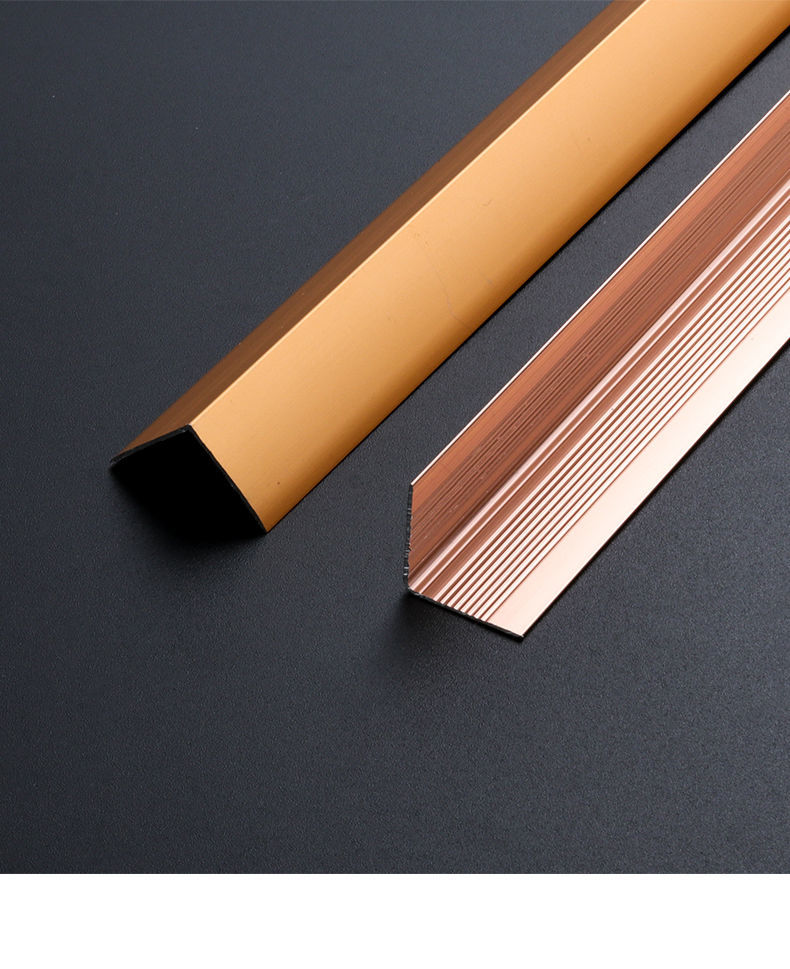 灯铝合金l型包边收边条金属钛金装饰线条直角压边压条瓷砖封边条7字