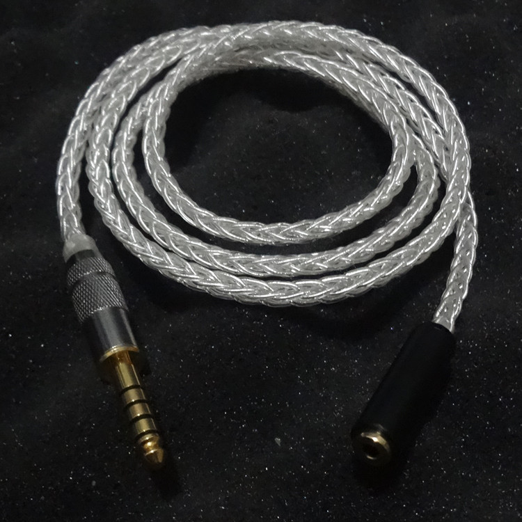 单晶铜镀银 森海ie800 ie800s耳机升级线 4.4平衡 2.5 连接延长线 4.