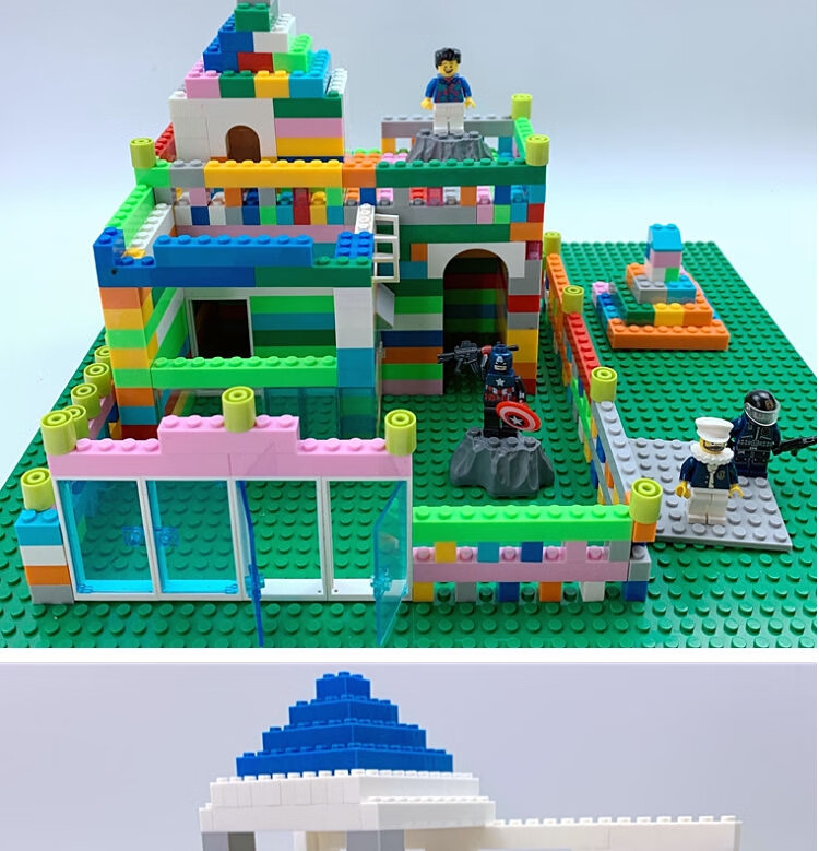 儿童小颗粒拼装积木基础砖散件拼插拼图男孩女孩益智拼装塑料玩具