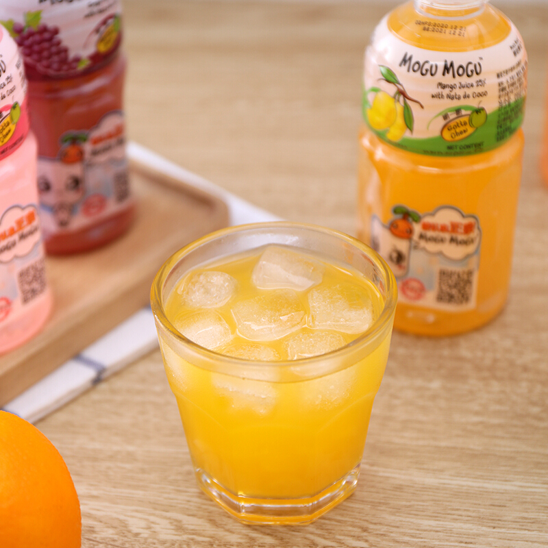 mogumogu泰国进口饮料摩咕摩咕mogumogu饮料椰肉营养果汁320ml3瓶3瓶