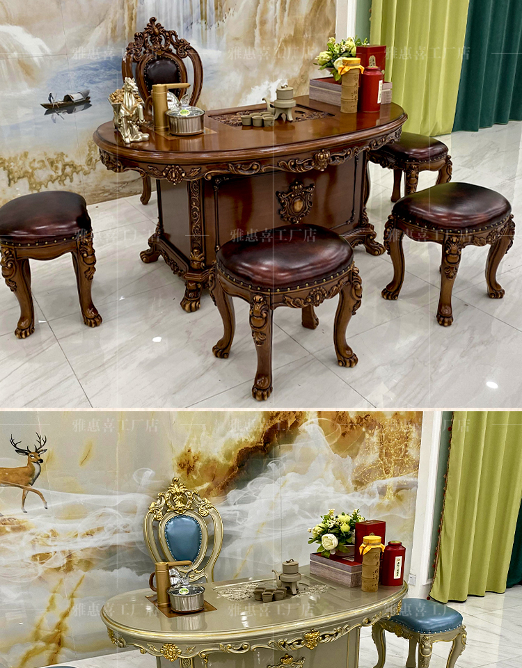 墨绩阳台欧式茶台 喝茶的桌子欧式茶台泡美式功夫茶桌烧水壶小阳台