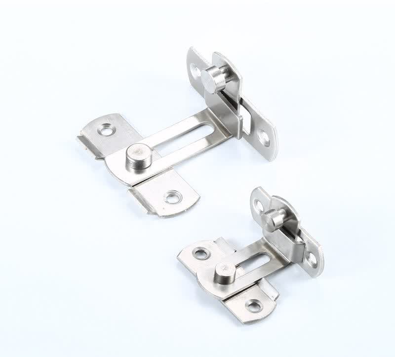 不锈钢锁扣防盗门推拉门搭扣木门固定锁扣卫生间门插销锁门扣门栓直角